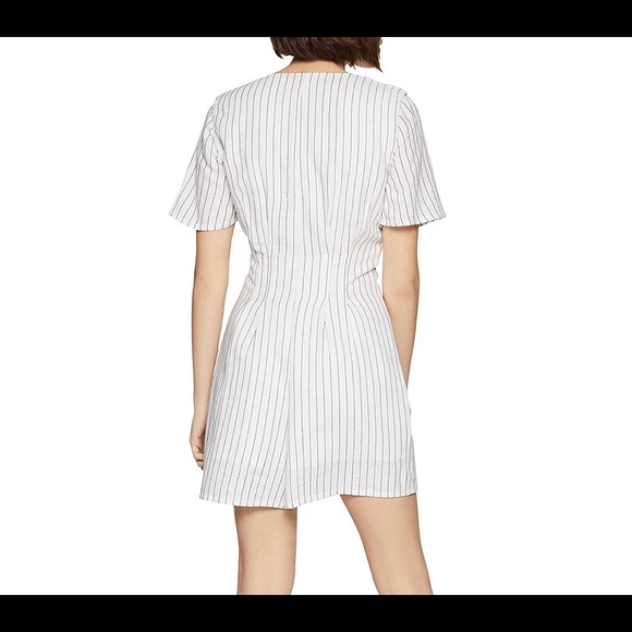 BGBGENERATION Striped Button-Front Romper - Picture 5 of 7